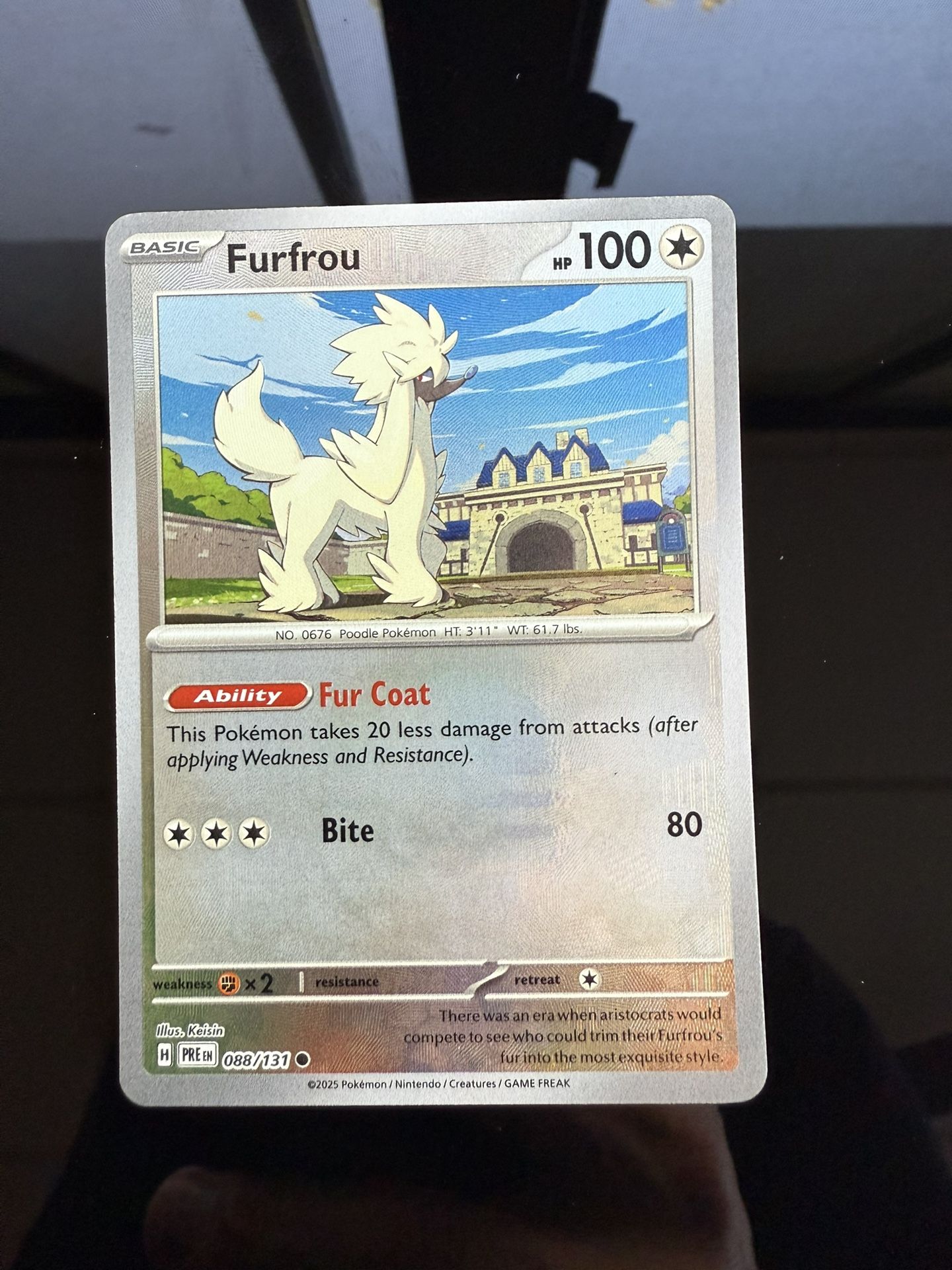 Pokemon Prismatic Evolutions Furfrou Poke Ball