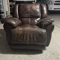Brown Leather Recliner