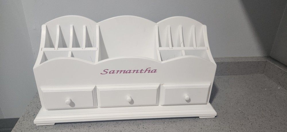 SAMANTHA desktop, makeup, jewelry Organizer Or Paint To Add Your Own Name