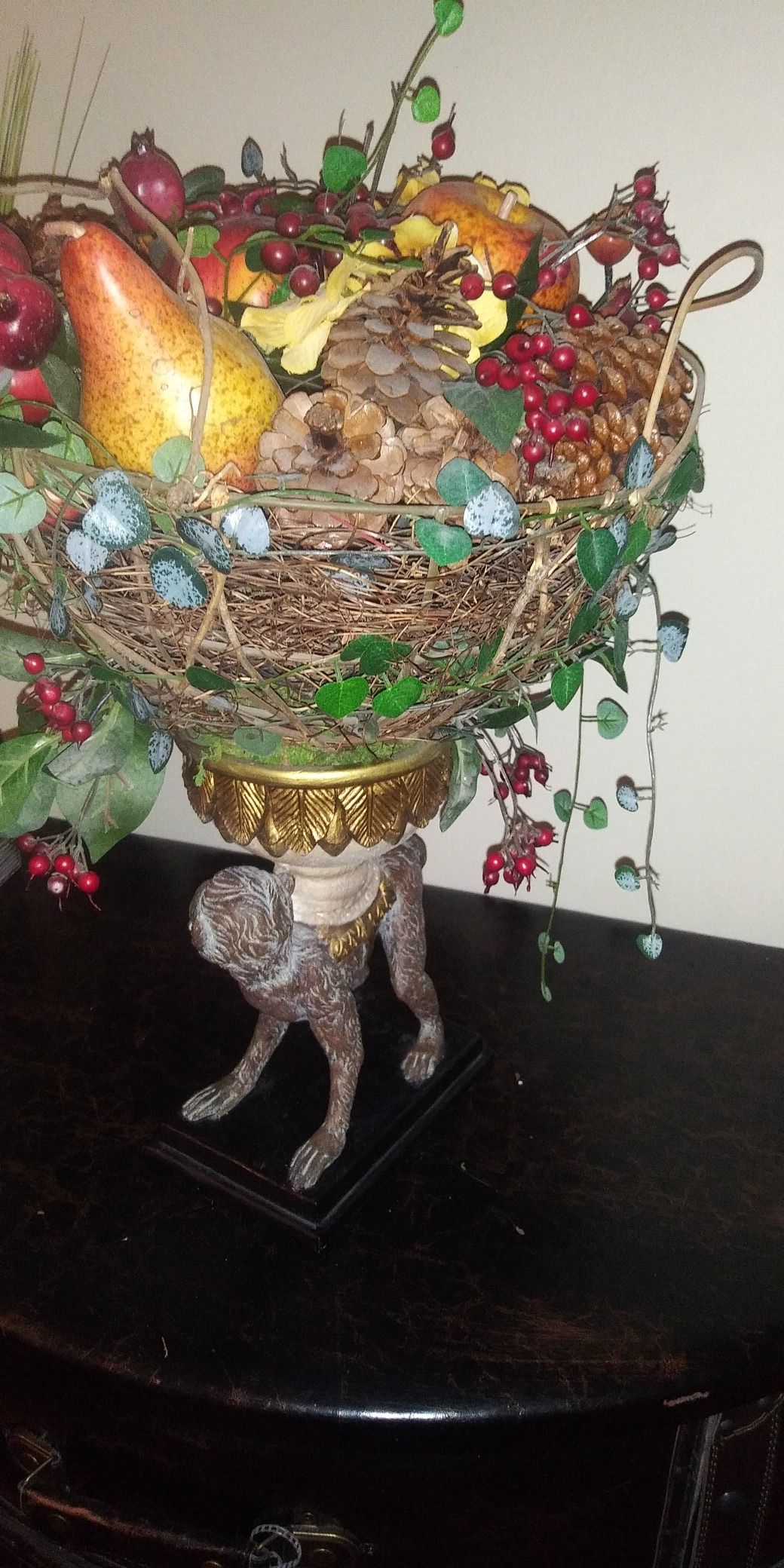 18" Monkey flower vase decor