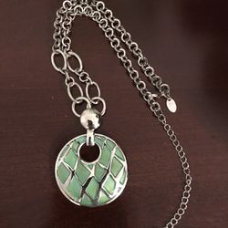 Lia Sophia Enamel Pendant Necklace New