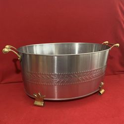Stainless Steel catering beverage tub brass Feet