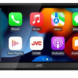 JVC KW-M785BW Wireless Apple CarPlay Android Auto Digital Media Player, Double Din, 6.8 Inch LCD Touchscreen, AM/FM, Bluetooth, USB Port, iDatalink Ma