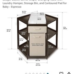 Gray Corner Baby Changing table 