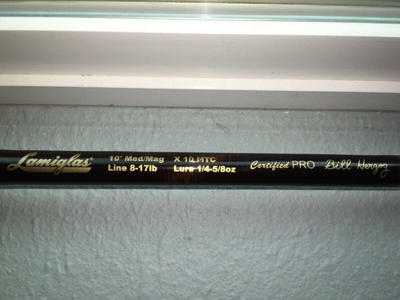Lamiglas Certified Pro 10' Bill Herzog X 10 MTC, 8-17lb with Abu Garcia 5600C4 Right Handed Real