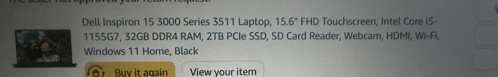Brand new Dell laptop Black Color is for $700 (can negotiate to very little). The reason to sell because couldn’t return back to seller since we just 