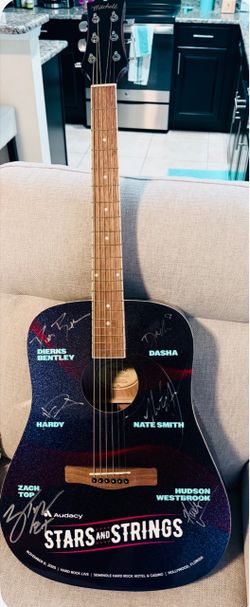Mitchell Signed Guitar and Poster– Stars and Strings Event