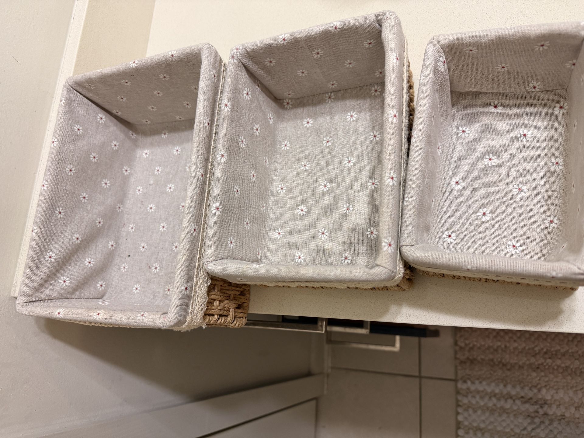 4 Pieces of Cane Storage Boxes