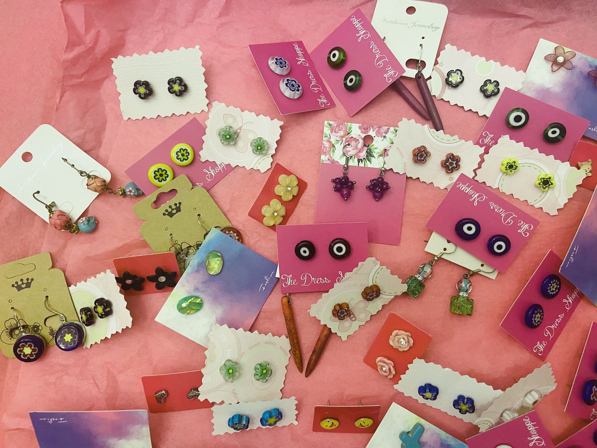 Lot 25 Pairs Fashion Earrings Christmas Gifts- Closed Out Boutique Sale