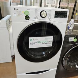 Electric Dryer LG 27 Inch Wide White