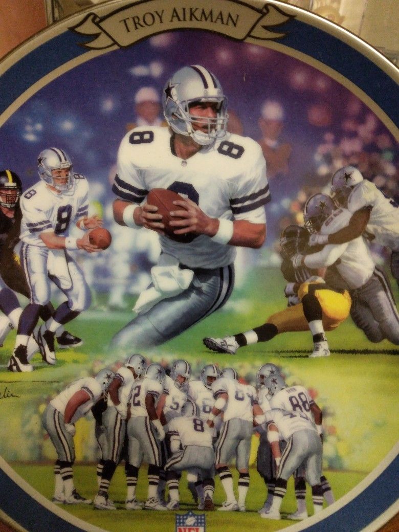 DALLAS COWBOYS TROY AIKMAN Bradford Exchange Plate 🔥