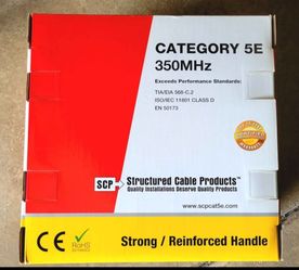 Structured Cable Products SCP CAT5E 350MHz Networking LAN Cable black 1000ft box