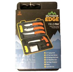 Outdoor Edge Field Pak Processing Set Gut Hook Caping Boning Stainless Knife Saw