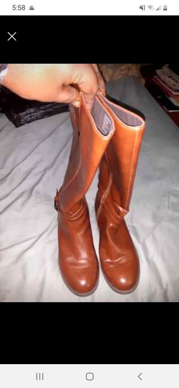 Brown Leather Women's Boots