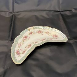 Bavarian antique china crescent bone dish