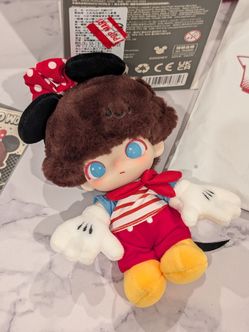 POP MART DIMOO WORLD × DISNEY Series-Vinyl Plush Keychain Minnie's Balloon