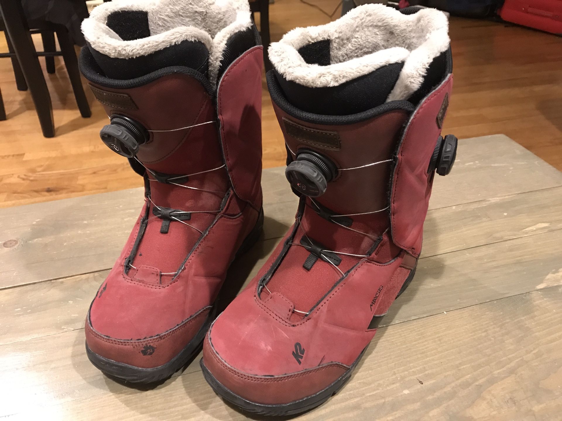 -K2 Snowboard Boots Double Boa System Size 10 Excellent Condition!