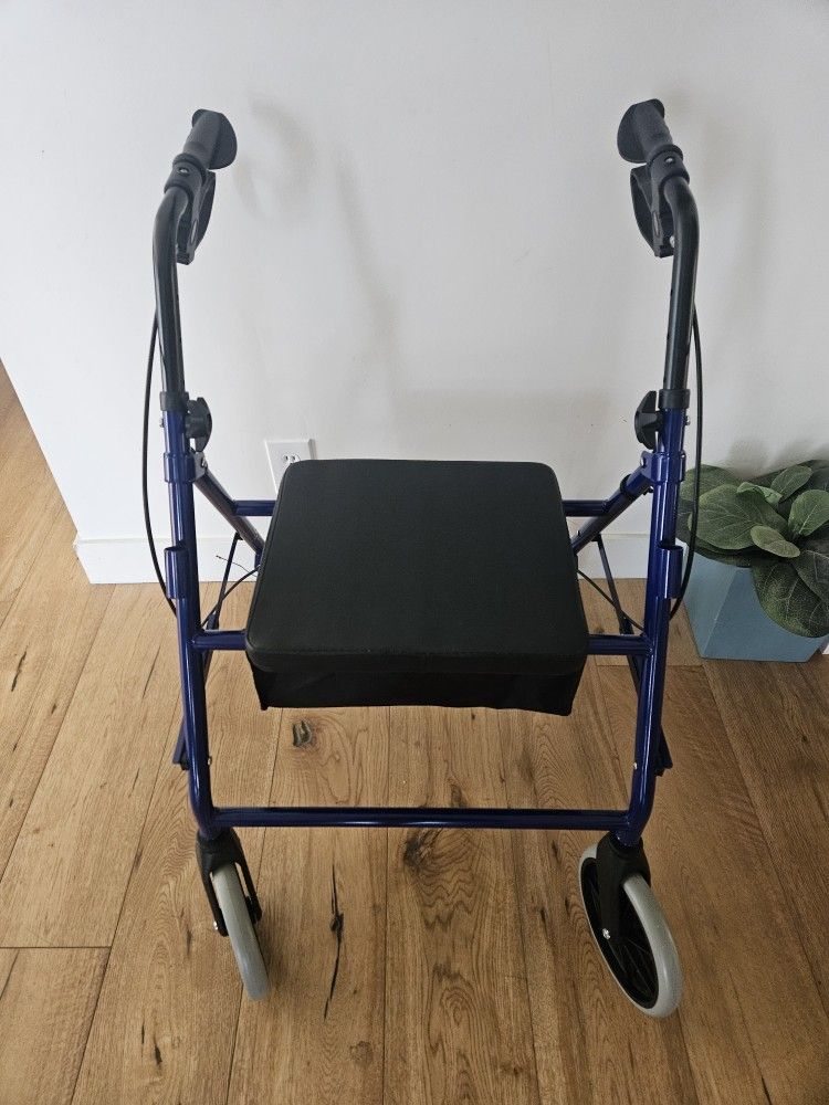 Rolling Walker With Storage (Blue) 