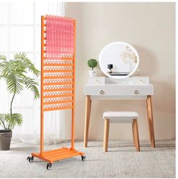 Orange Metal braid rack