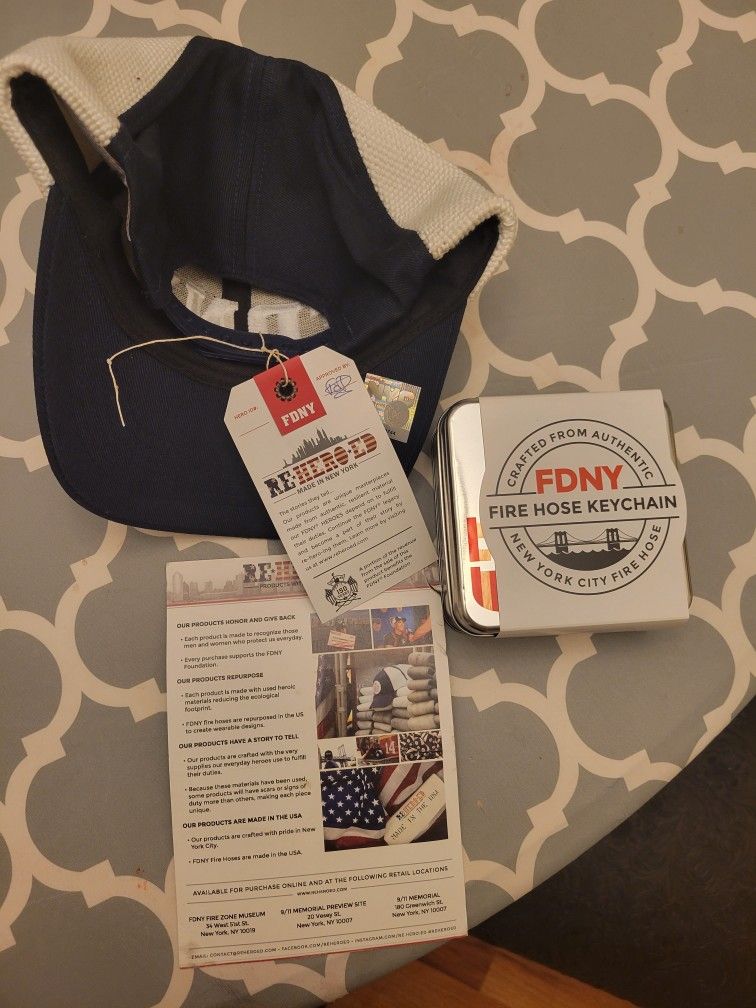 FDNY Official Firehose Hat And Keychain