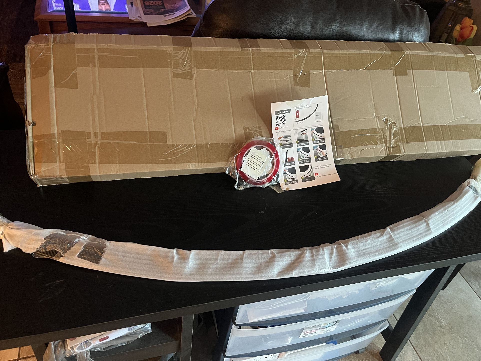 Tesla Mod-3 New Sporty Rear Wing. 17-23’. Tape & Instructions