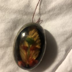 Vintage Mexico Dried Flower Necklace Charm