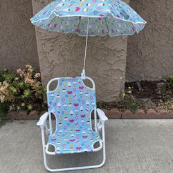 Kids Beach Chair With Umbrella 