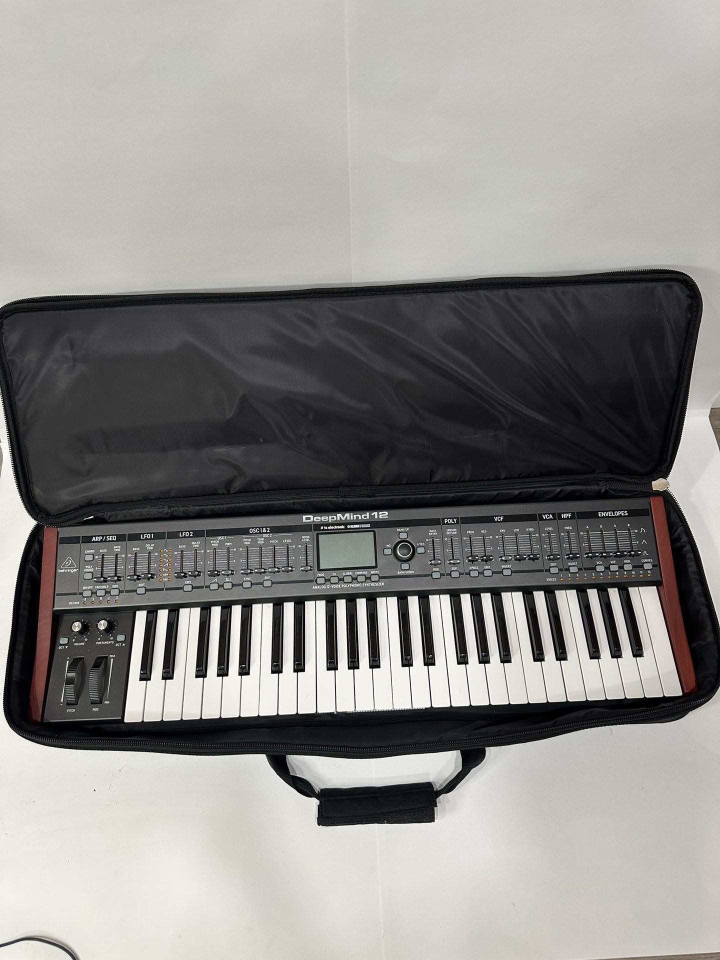 Behringer DeepMind 12 Analog Synthesizer + Carrying Case – Excellent Condition