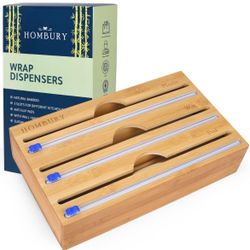 Hombury Bamboo Wrap Dispenser  (Wrap Organizer, 3-slots)