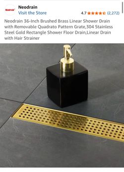 Neodrain 36 inch Gold Linear Shower Drain