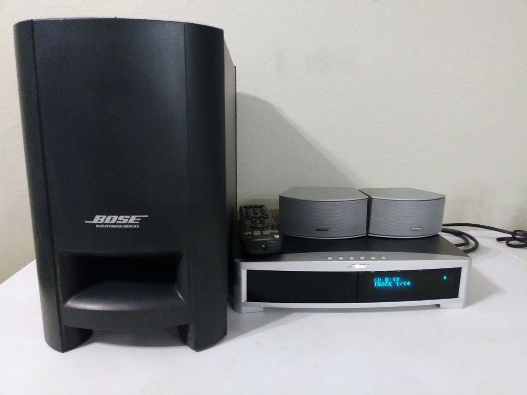 Bose 321 Series II system with Receiver, Acustimas Subwoofer, 2 speaker, and Remote