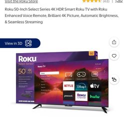 TCL 4k Roku Tv 50inc
