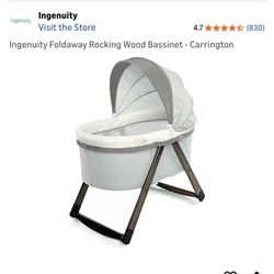 Ingenuity Foldaway Rocking Wood Bassinet - Carrington