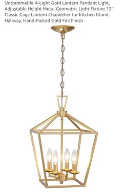 Untrammelife Brushed Brass Pendant Light