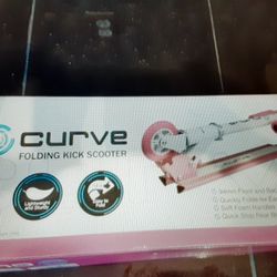 Folding Kick Scooter Pink 