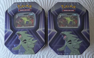 2 Sealed Pokémon Tyranitar collector Tins