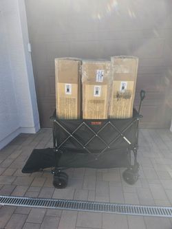 Vervor large double decker foldable wagon