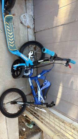 Scooter with tube tires and bike shoot me an offer for both