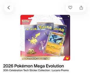Pokémon Mega Evolution 30th Celebration Tech Sticker Collection : Lucario Promo