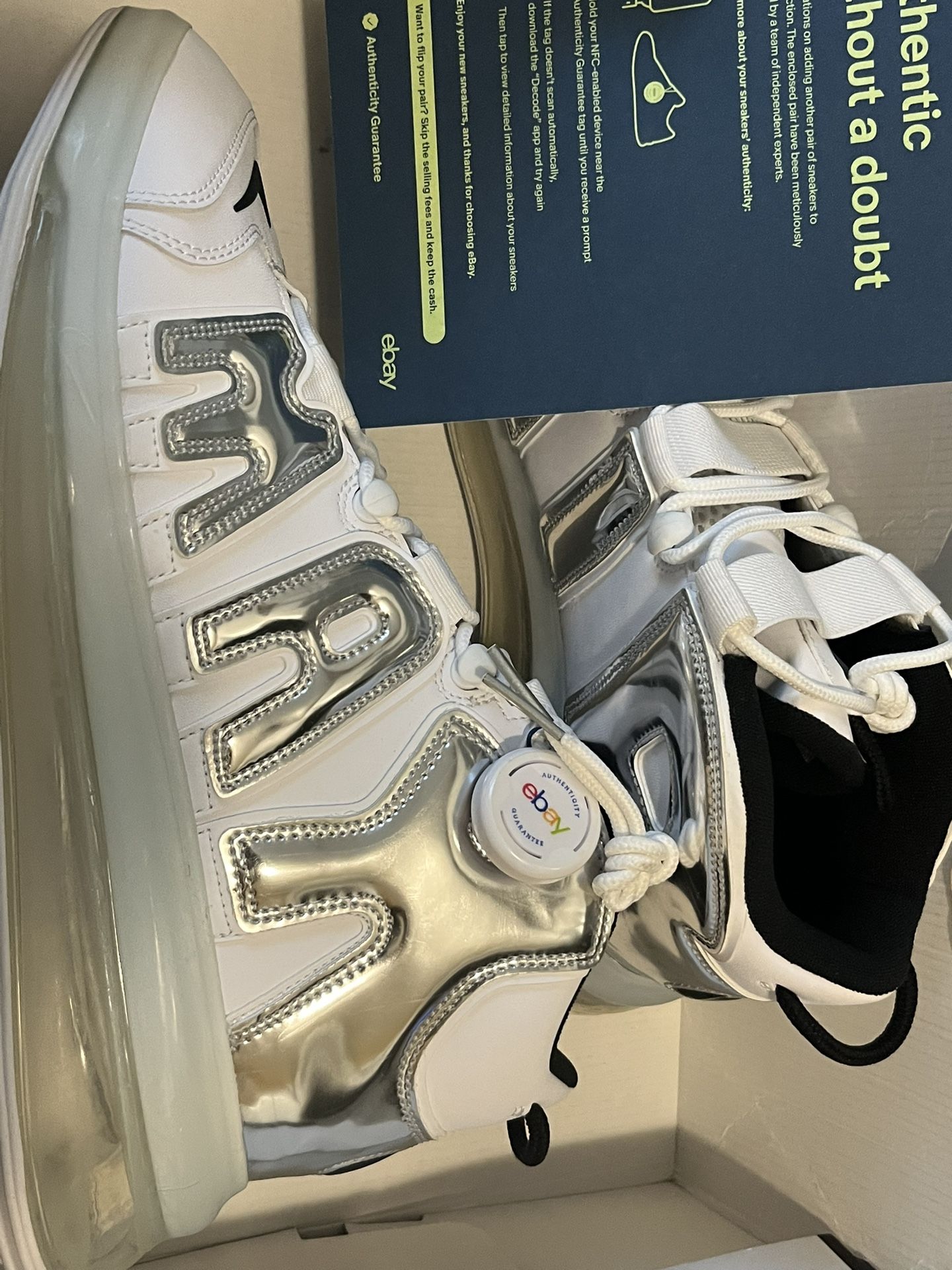 Brand New !!!!!! Nike Air More Uptempo 720 QS 1 White Chrome Black Men’s US 12 Shoe