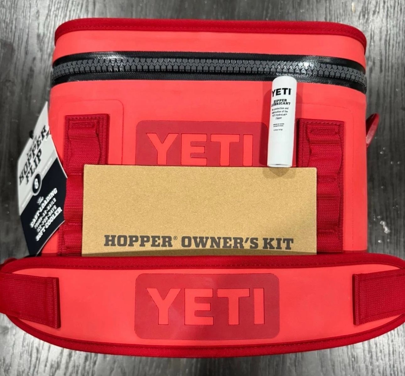 New YETI Hopper Flip 8 Portable Soft Cooler Rescue Red Model YHOPFLIP8