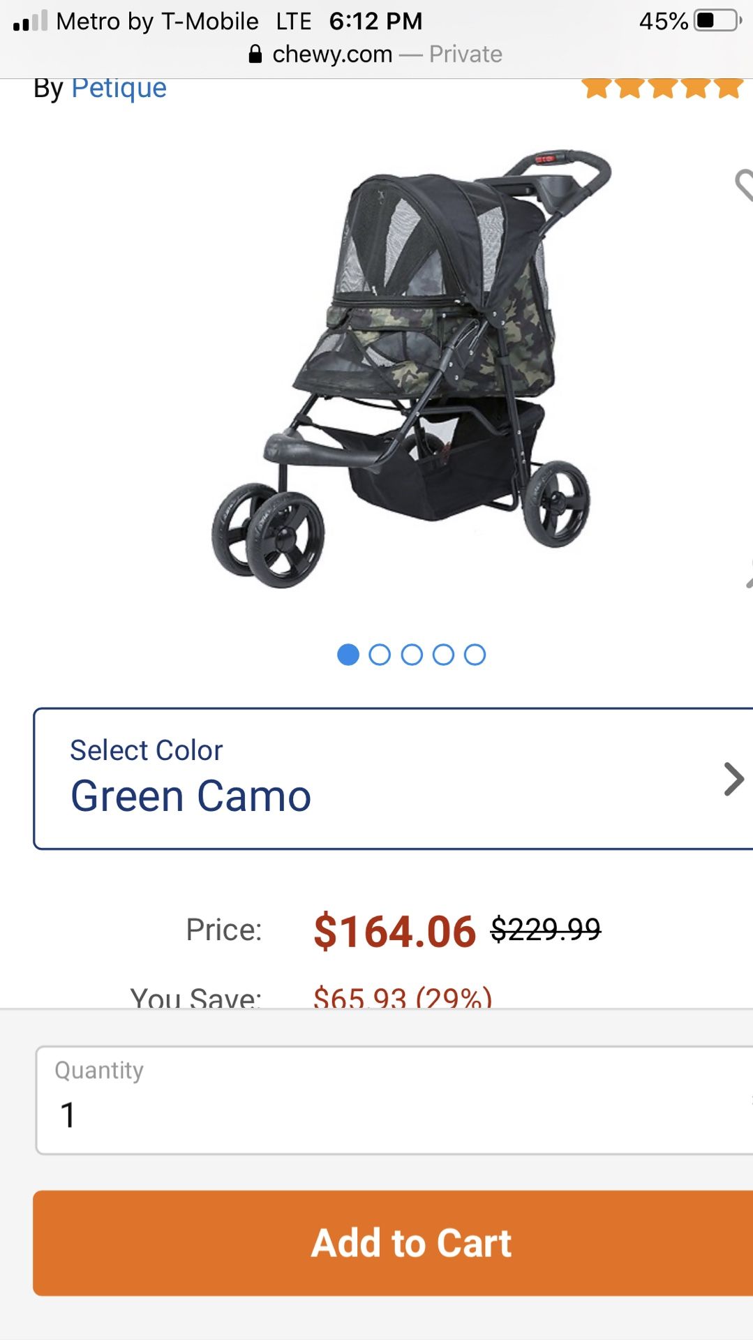 New Dog stroller like new