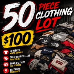 💥 50 PIECE CLOTHING LOT - $100 💥