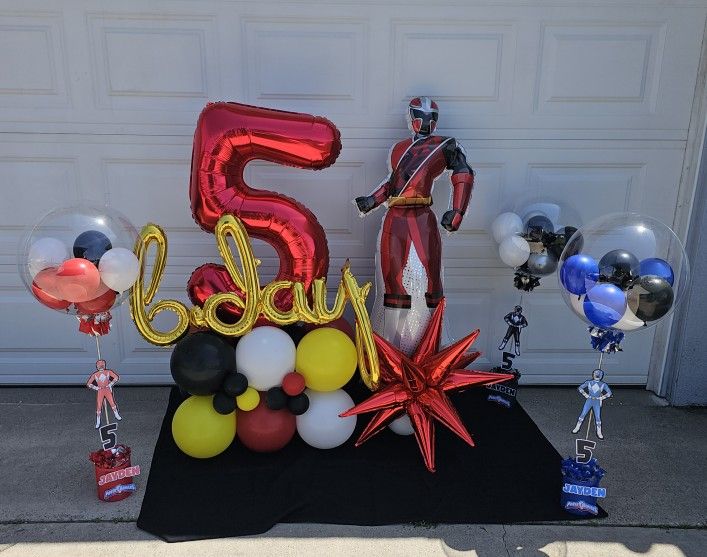 Power Ranger Balloon Bouquet
