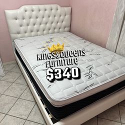 New Queen Bed Frame With Mattress 