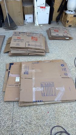 Lot of Used Moving Boxes Cardboard