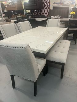 Faux marble table