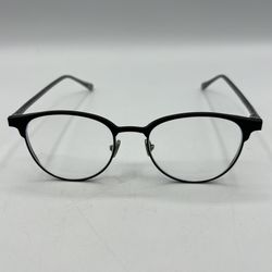 Wedivero Originals Eyeglass Frames Black Silver Full Rim Round Oval