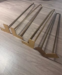 Gold Hairpin Table Legs Set of 4