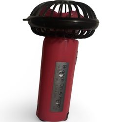 Vintage 90s Breeze On A Rope Mini Handheld Portable Pink Colored Fan 